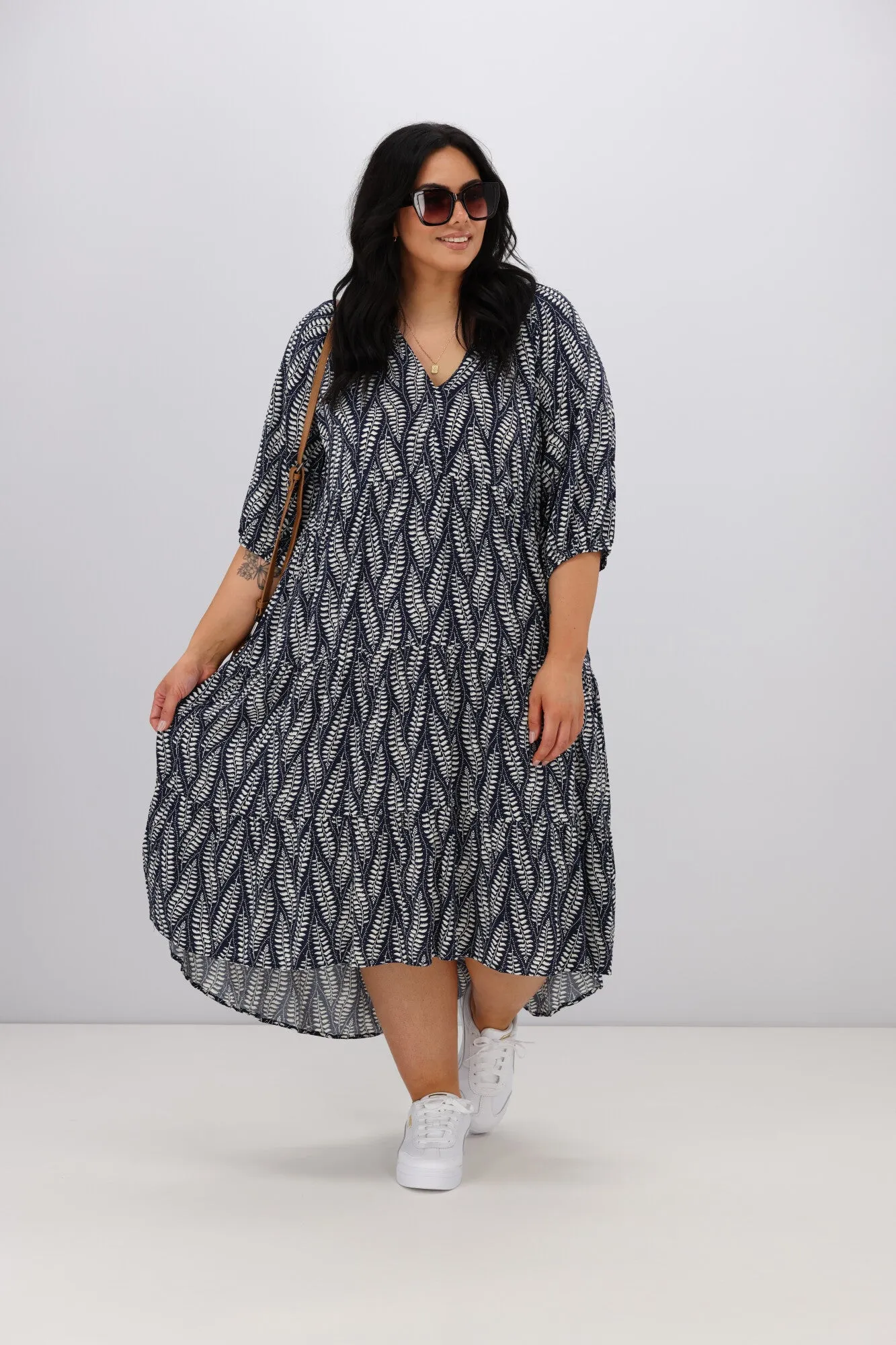 Sunday Boho Katina Fern Dress Navy