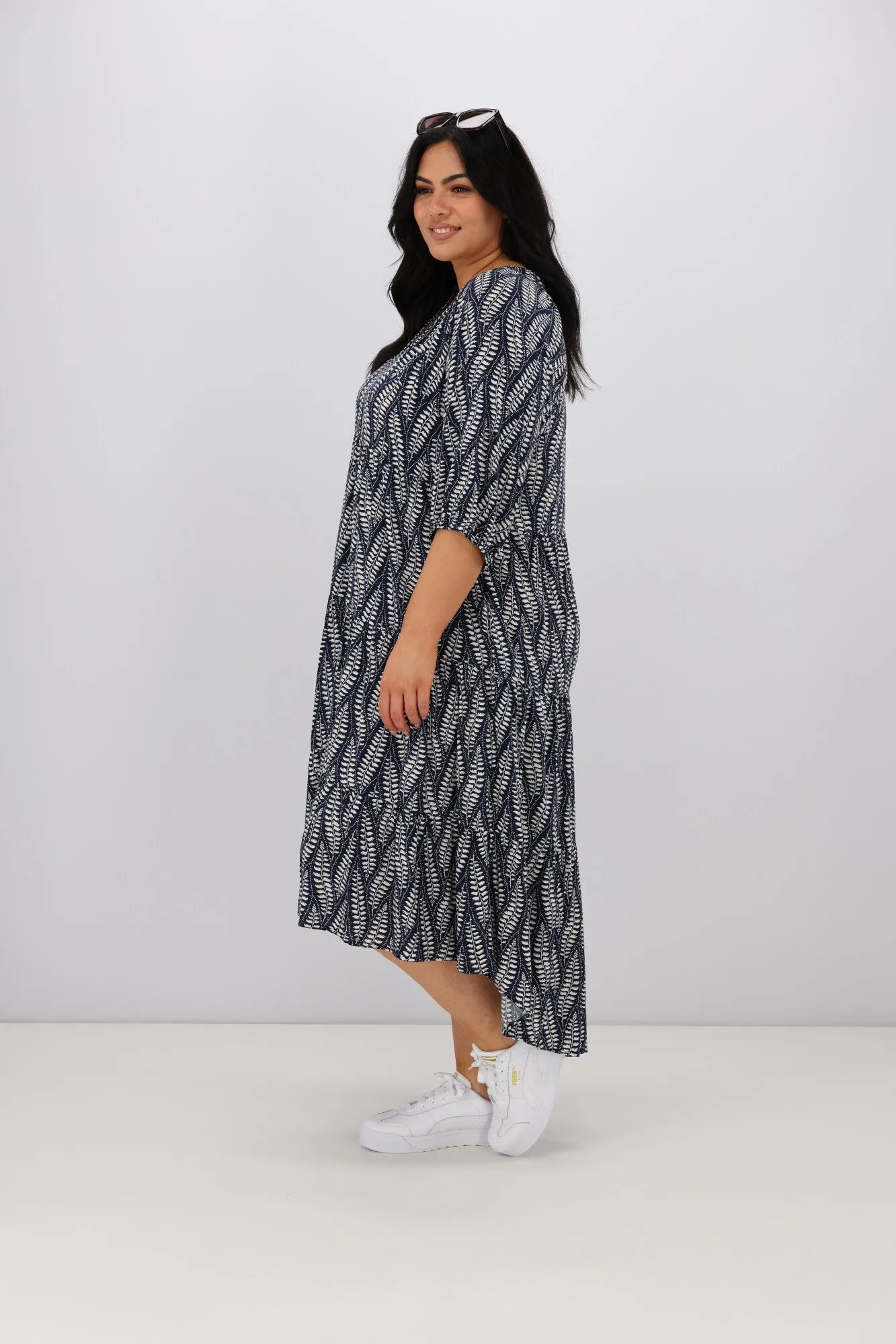 Sunday Boho Katina Fern Dress Navy