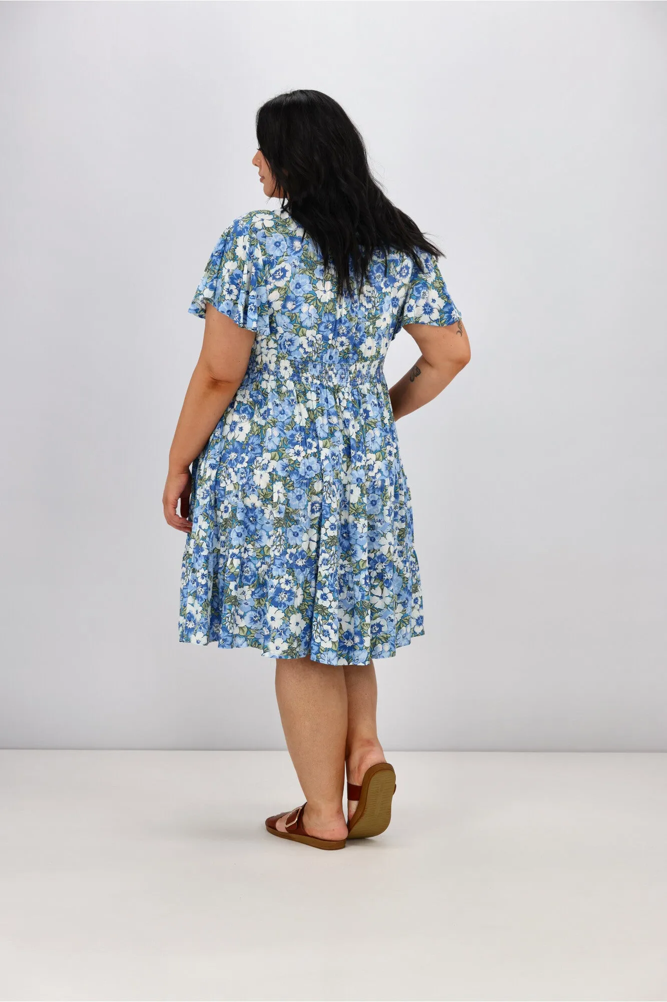 Sunday Boho Mila Dress Blue Floral