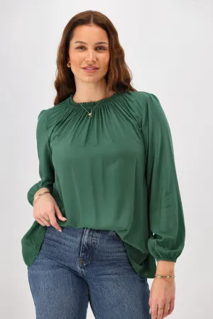 Sunday Boho Oakley Top Juniper Green