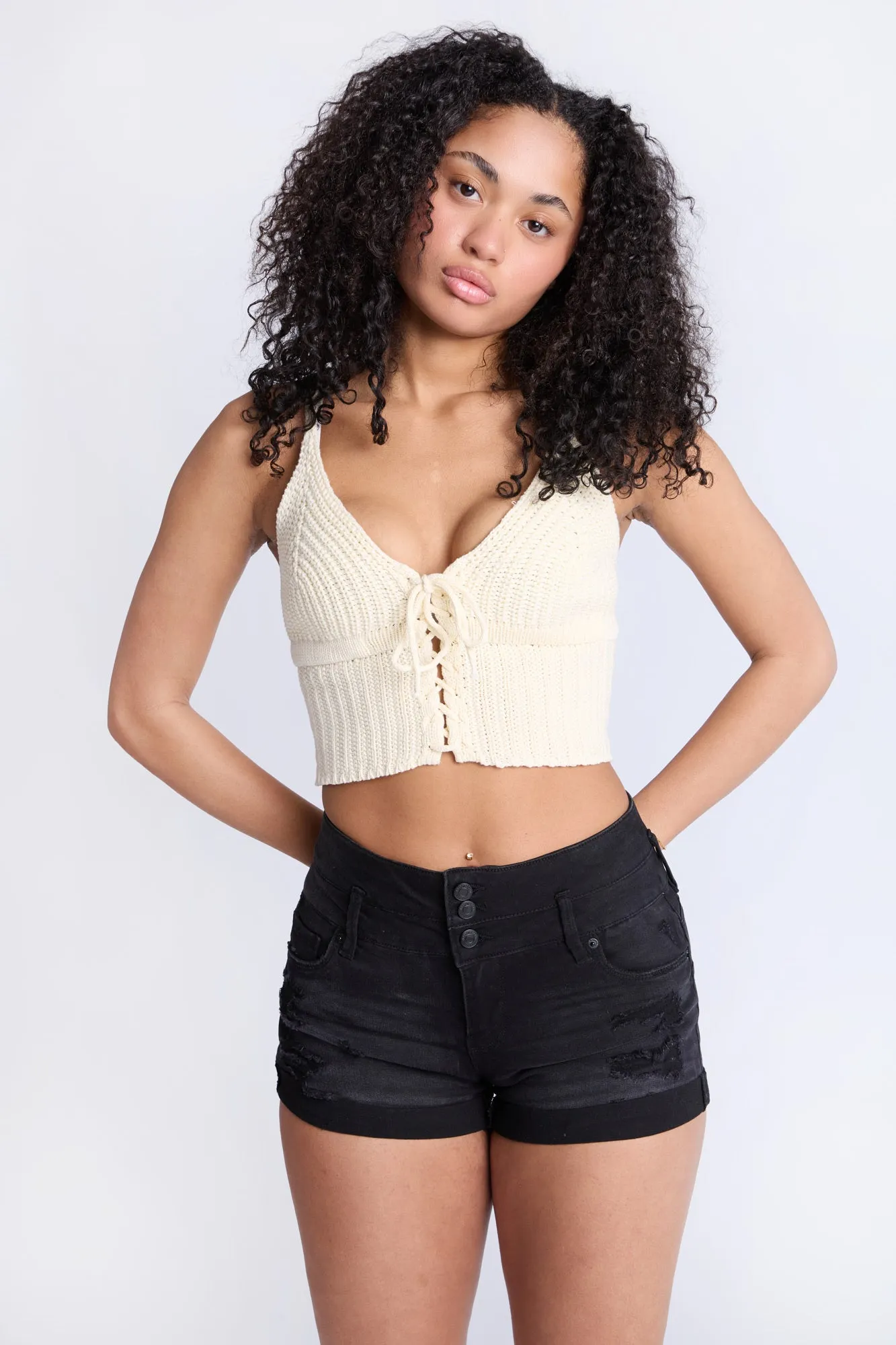 Super High Rise Shape Up Denim Shorts