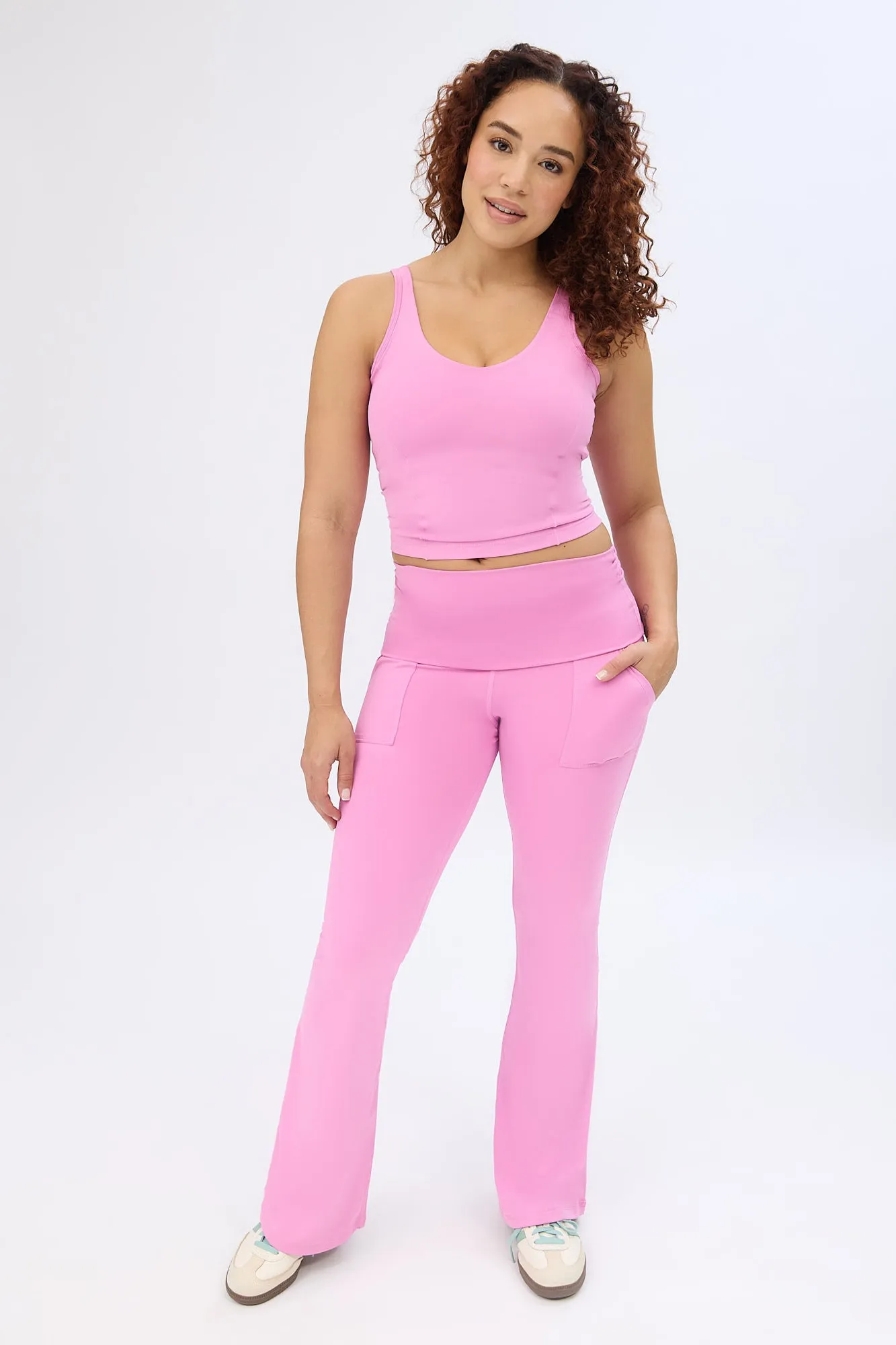 Super Smooth Fold-Over Flare Pocket Leggings