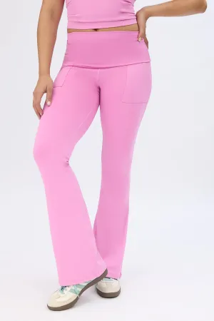 Super Smooth Fold-Over Flare Pocket Leggings