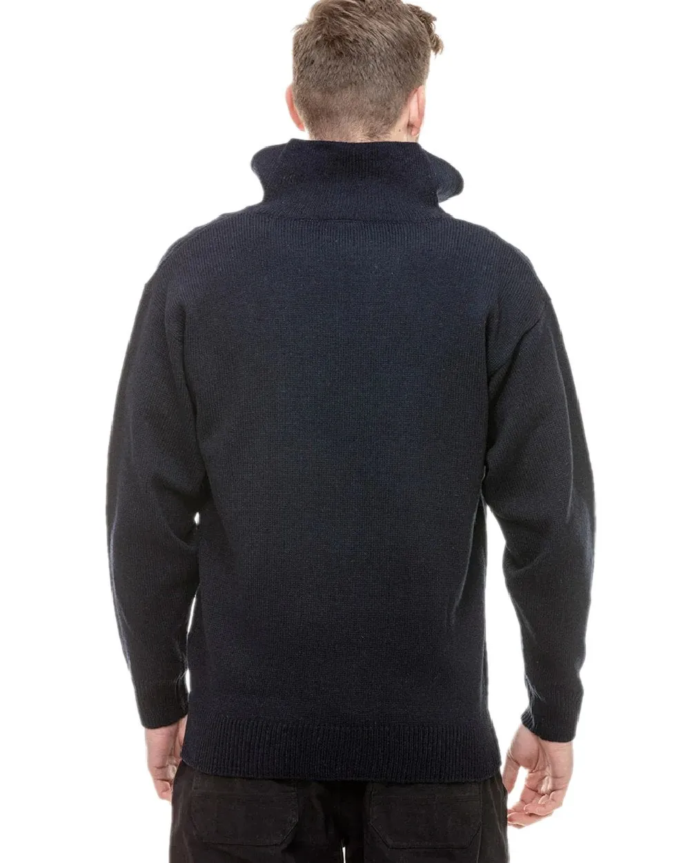 Swanndri Mens Mariner Wool Zip Neck Sweater