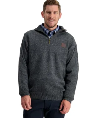 Swanndri Mens Mariner Wool Zip Neck Sweater