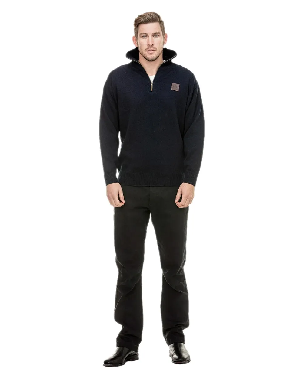 Swanndri Mens Mariner Wool Zip Neck Sweater