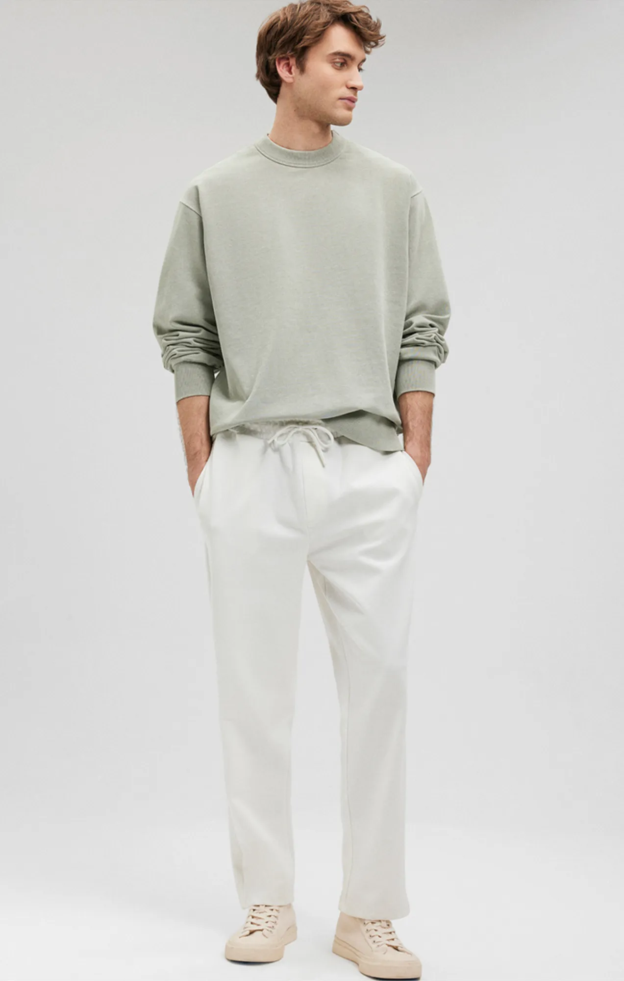 SWEATPANTS IN ANTIQUE WHITE