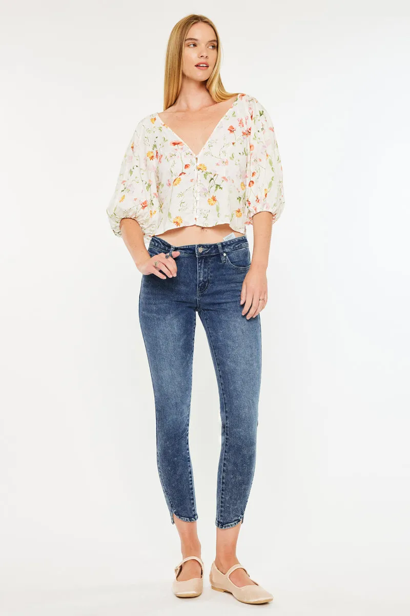 Temple Mid Rise Ankle Skinny