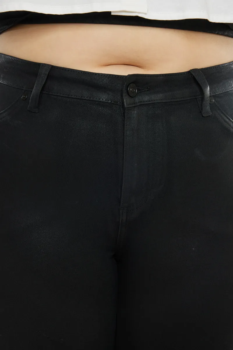Teresa High Rise Coated Super Skinny Jeans (Plus Size)