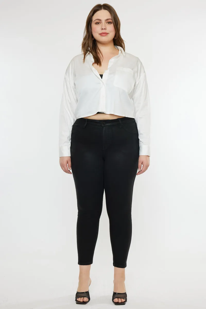 Teresa High Rise Coated Super Skinny Jeans (Plus Size)