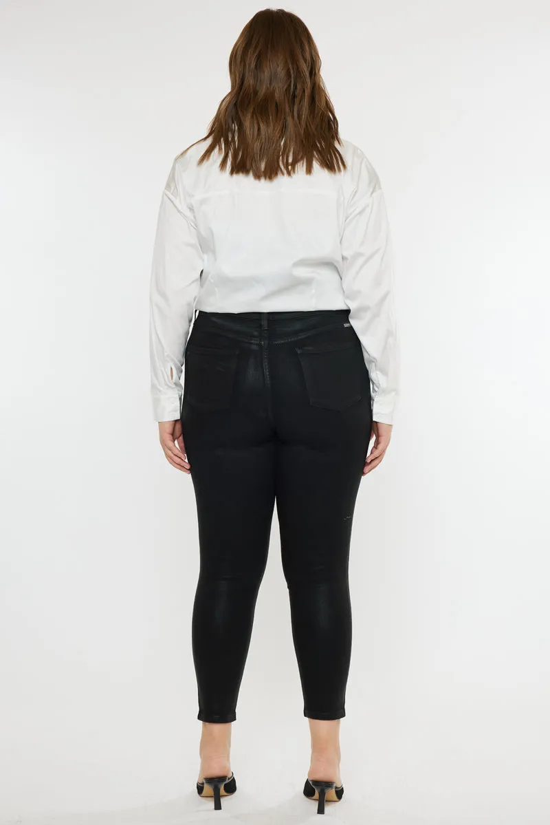 Teresa High Rise Coated Super Skinny Jeans (Plus Size)