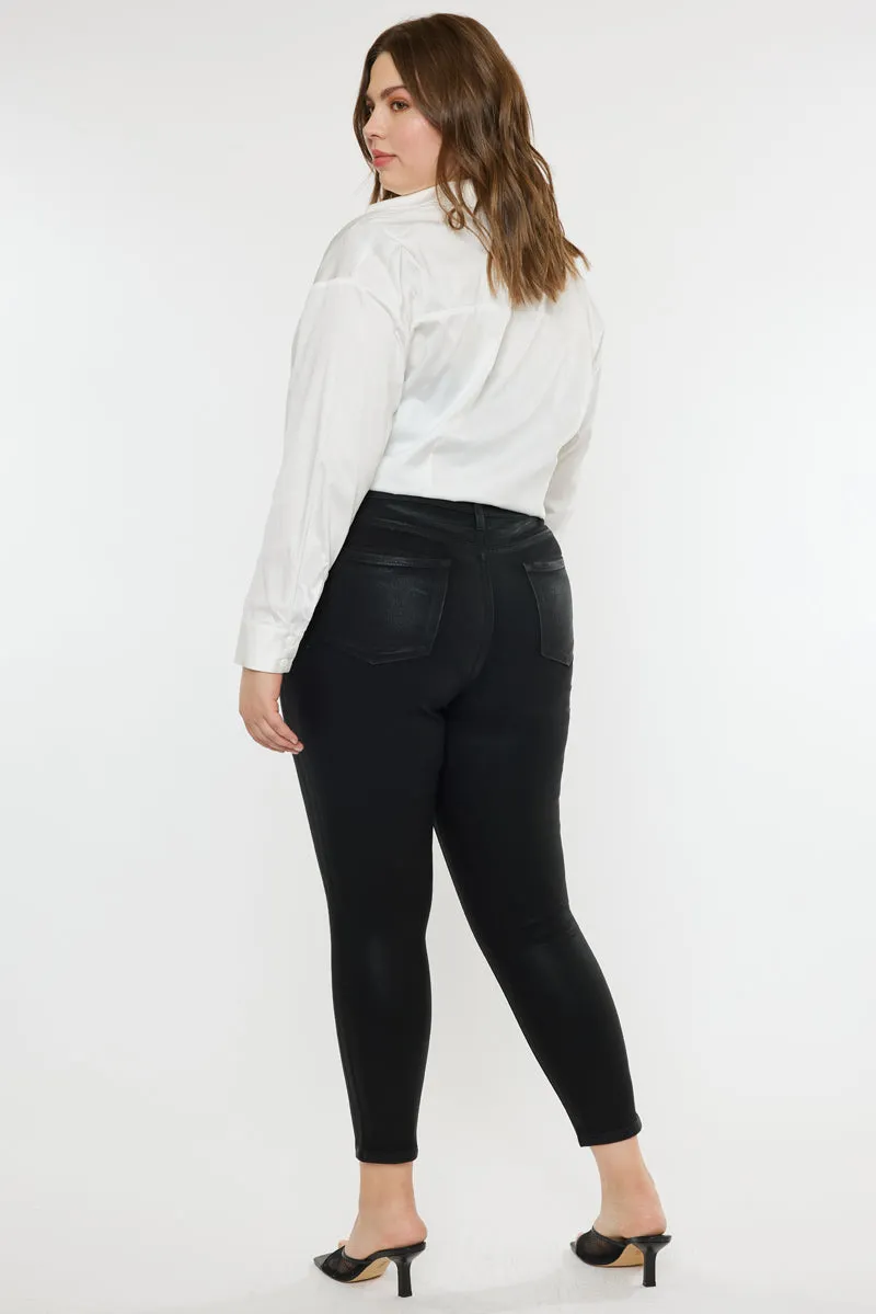 Teresa High Rise Coated Super Skinny Jeans (Plus Size)