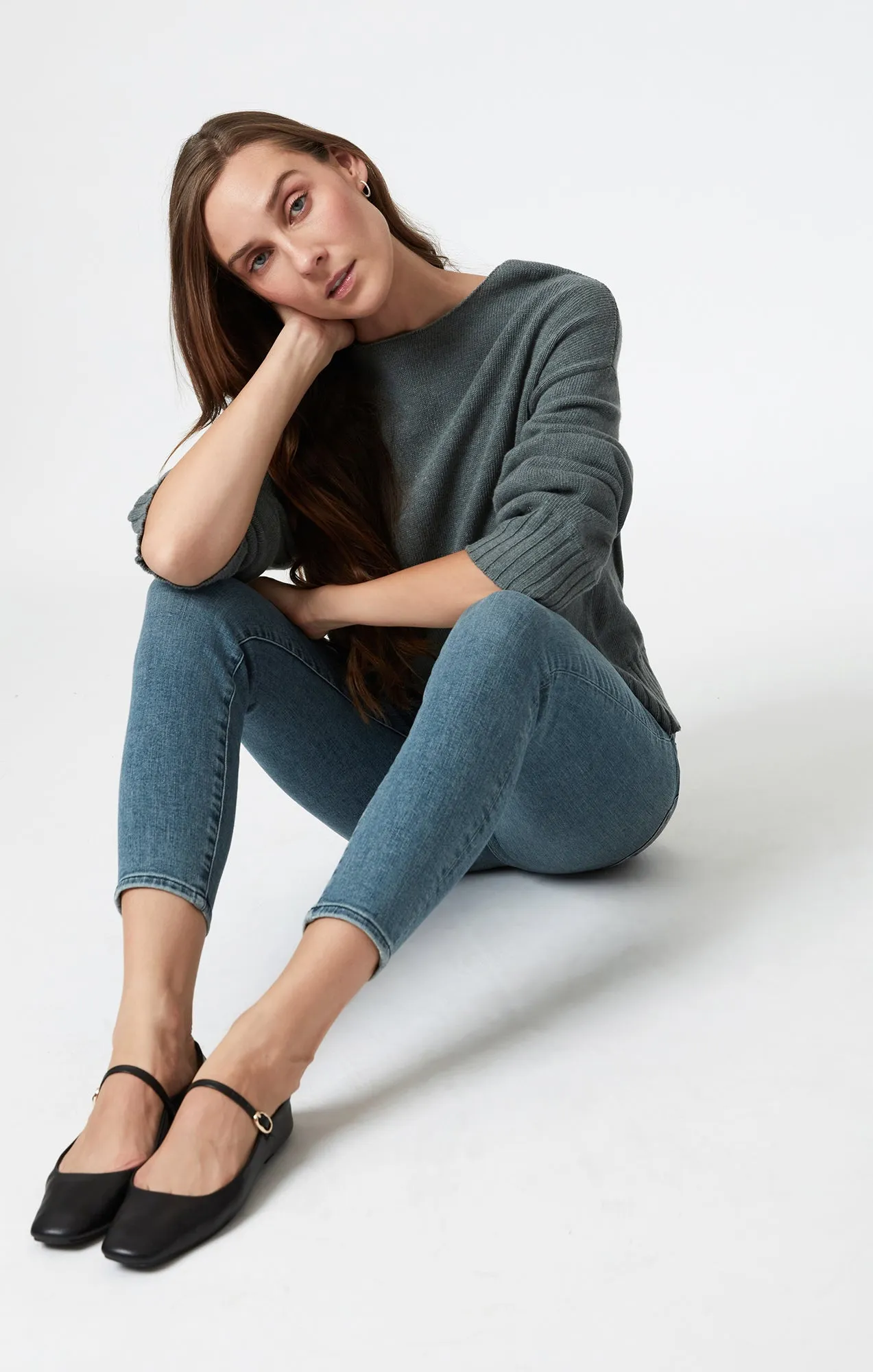 TESS SKINNY IN SHADED FLEX BLUE