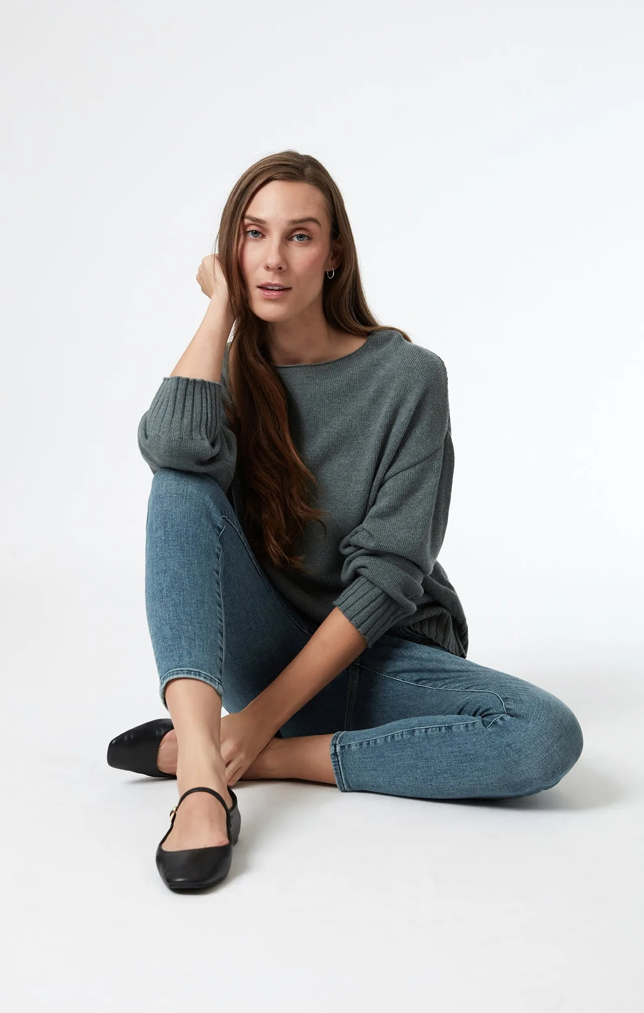 TESS SKINNY IN SHADED FLEX BLUE