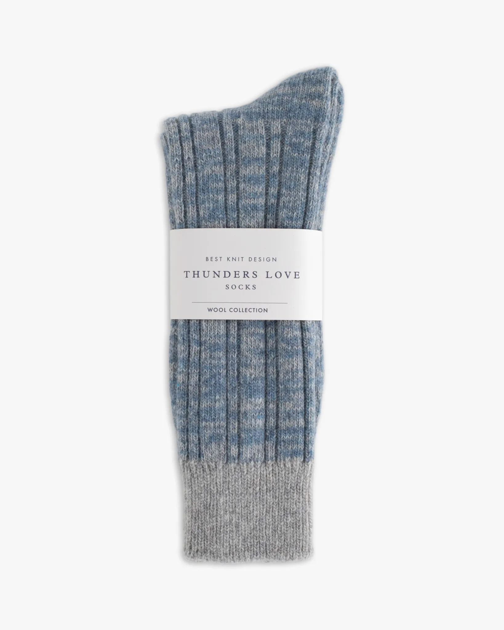 Thunders Love Wool Collection Double Ribbed Socks - Blue