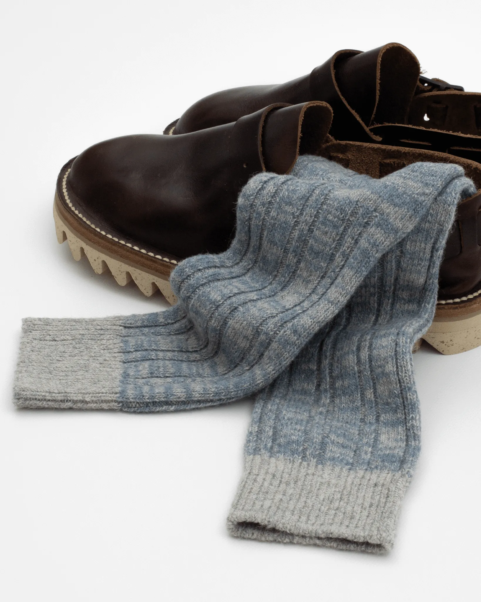 Thunders Love Wool Collection Double Ribbed Socks - Blue