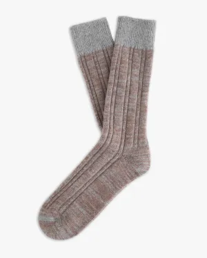 Thunders Love Wool Collection Double Ribbed Socks - Brown