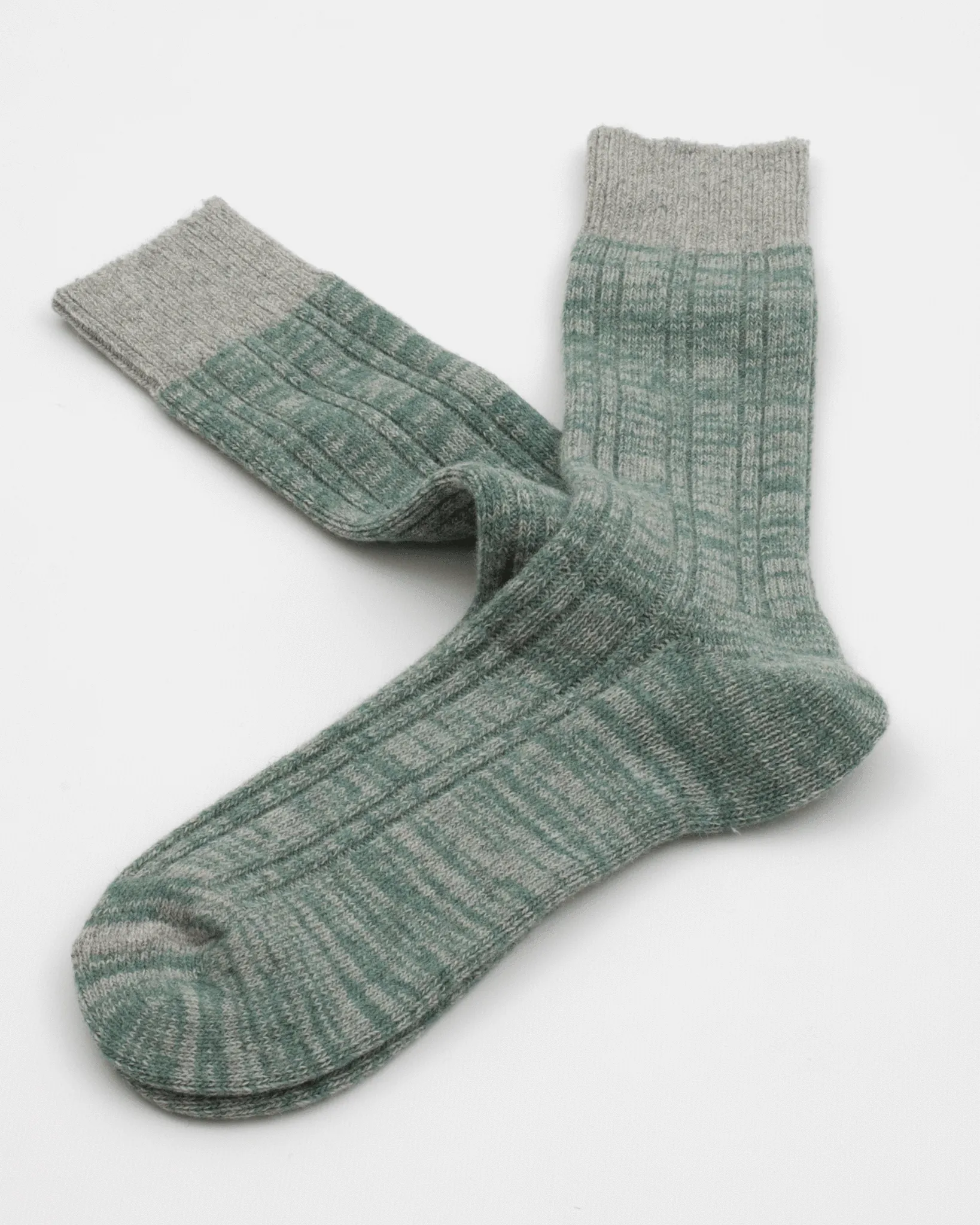 Thunders Love Wool Collection Double Ribbed Socks - Green