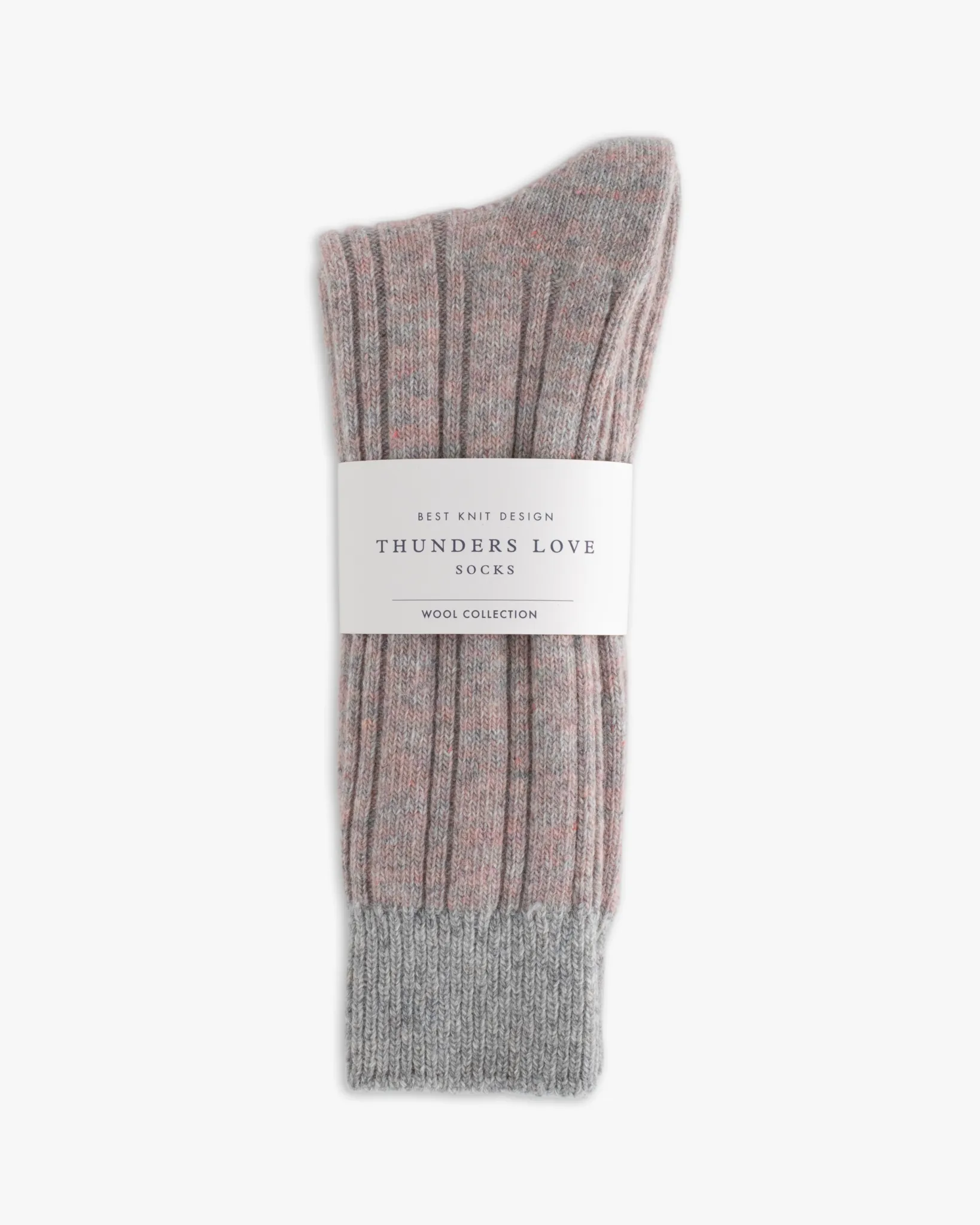 Thunders Love Wool Collection Double Ribbed Socks - Pink