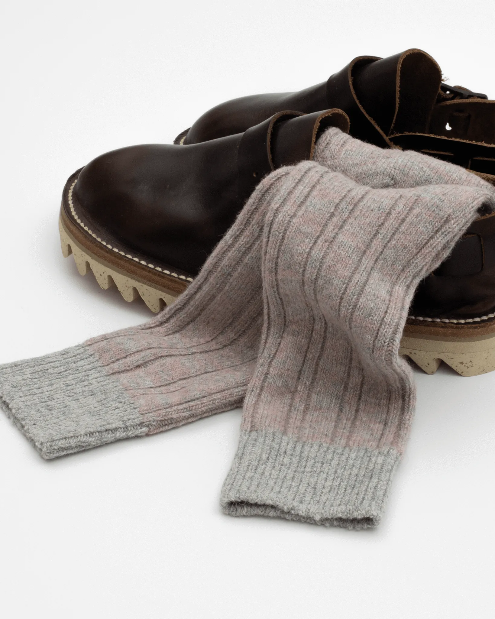 Thunders Love Wool Collection Double Ribbed Socks - Pink