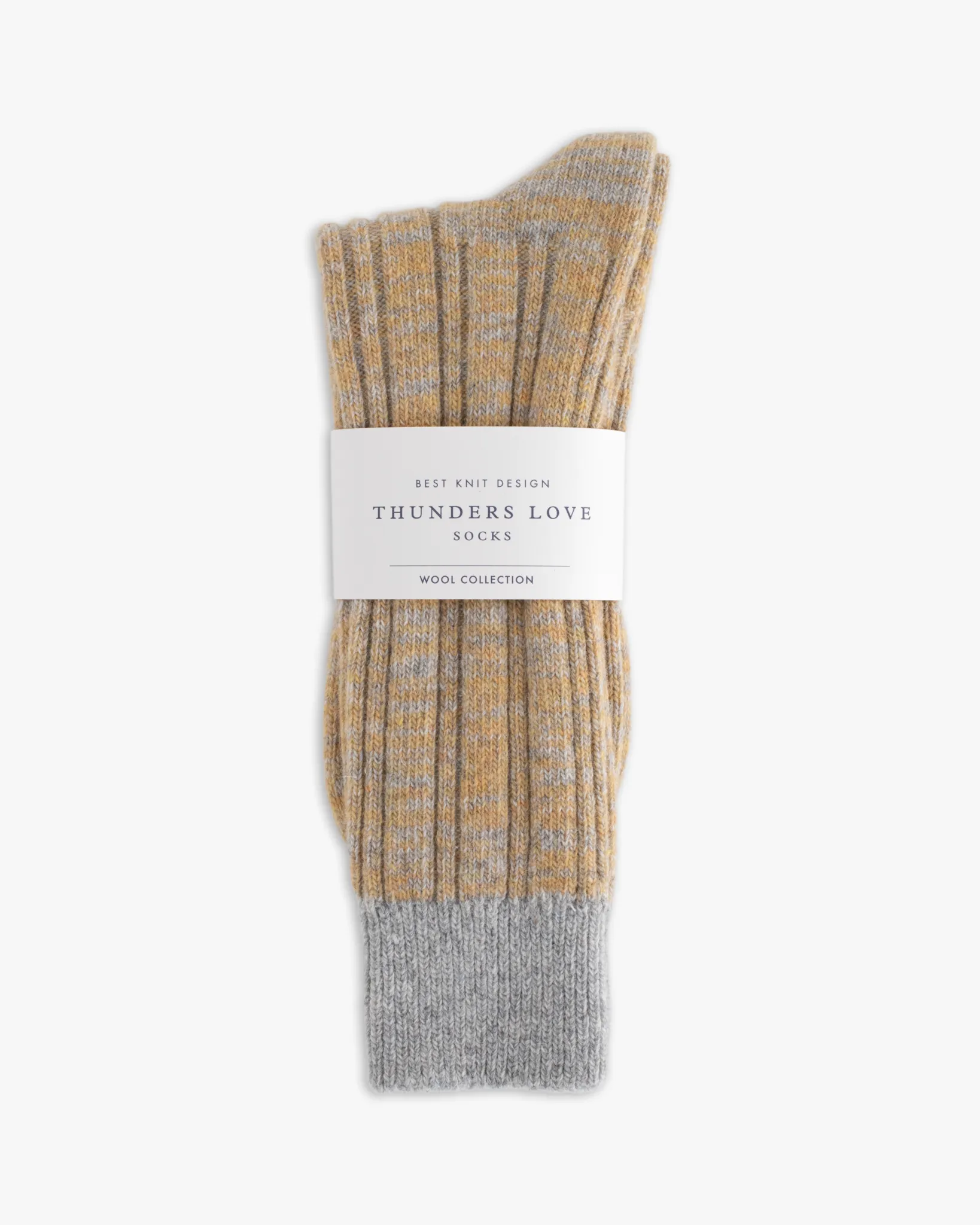 Thunders Love Wool Collection Double Ribbed Socks - Yellow