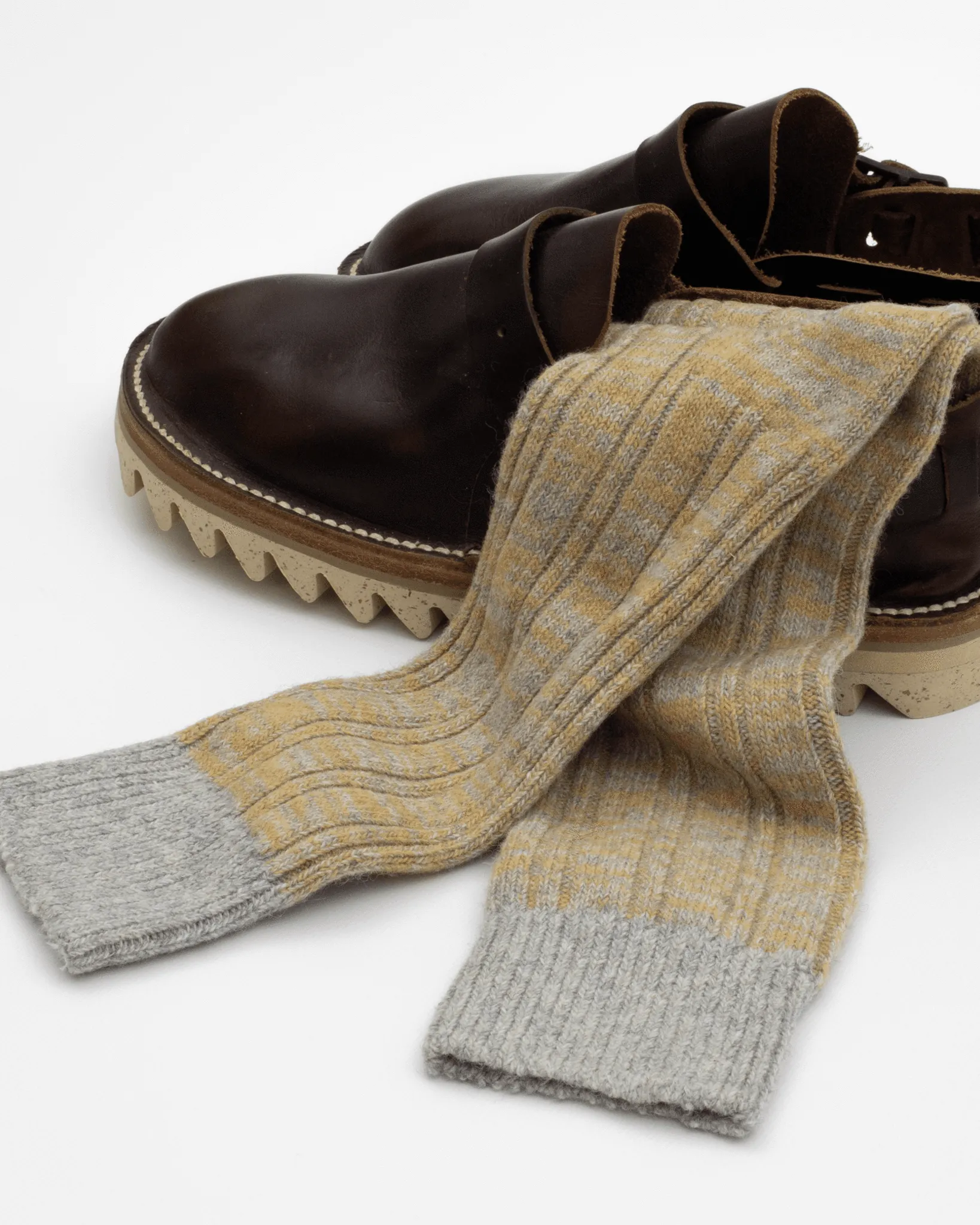 Thunders Love Wool Collection Double Ribbed Socks - Yellow