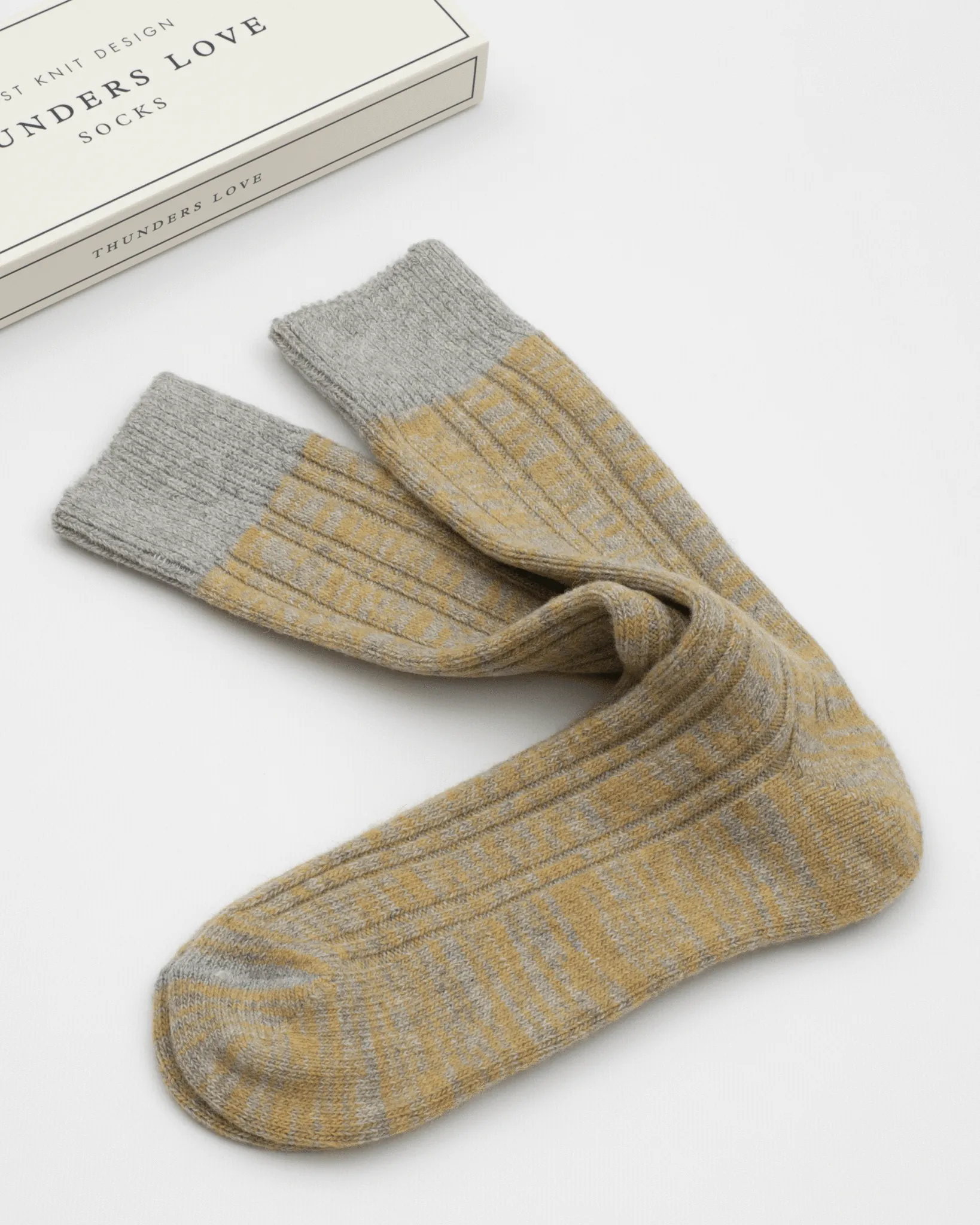 Thunders Love Wool Collection Double Ribbed Socks - Yellow