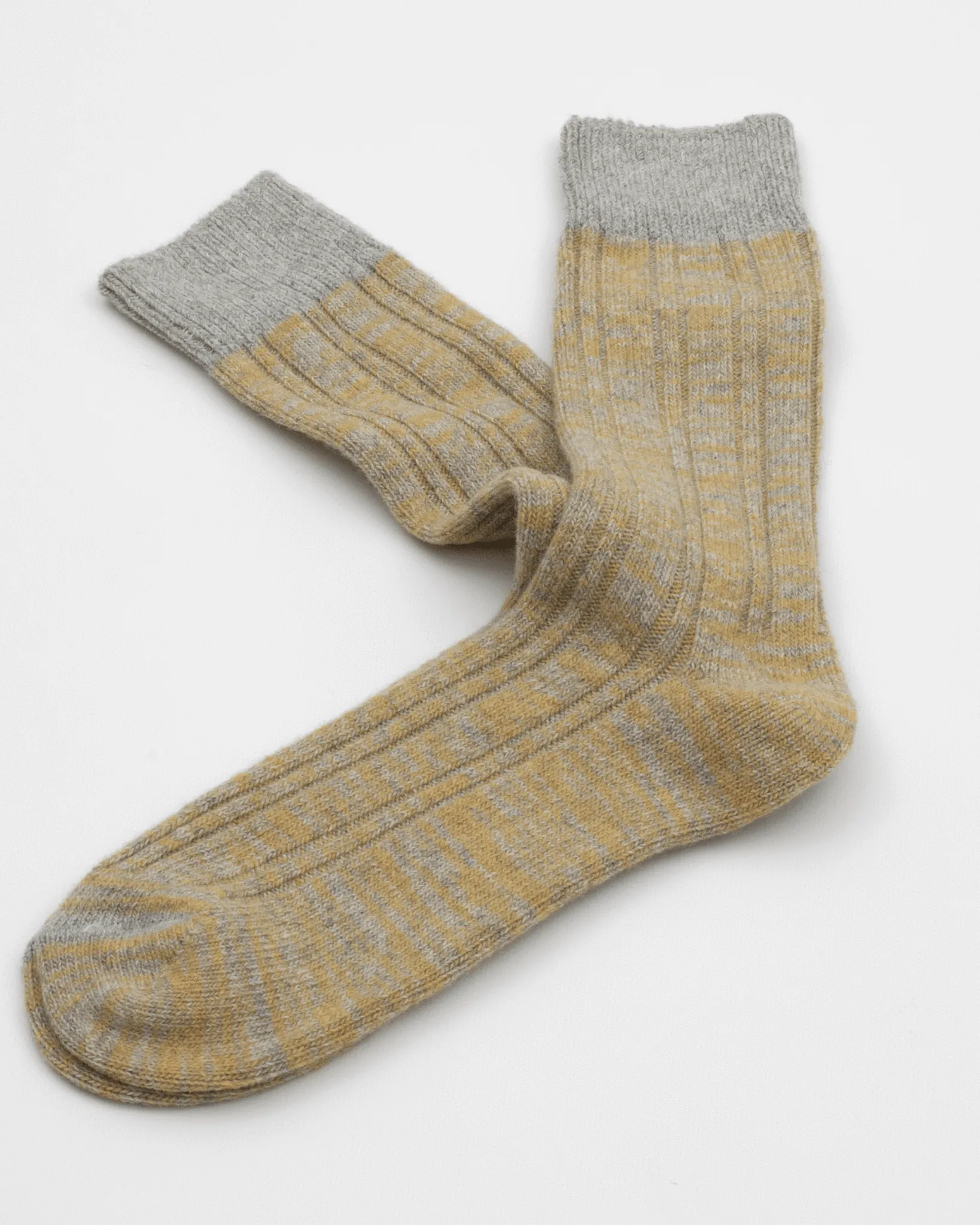 Thunders Love Wool Collection Double Ribbed Socks - Yellow