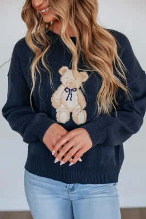 Unbearably Cute Sweater - Navy