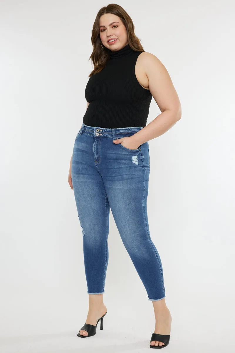 Valencia High Rise Ankle Skinny Jeans (Plus)