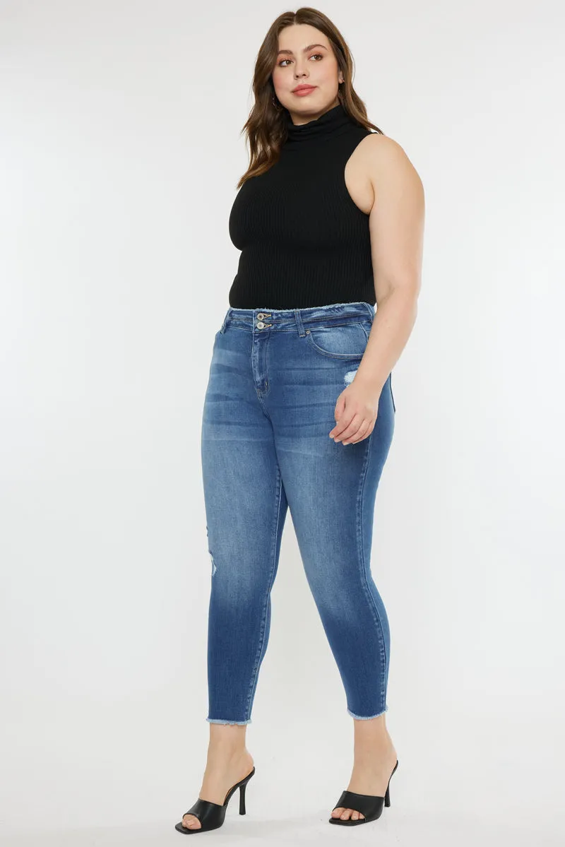 Valencia High Rise Ankle Skinny Jeans (Plus)