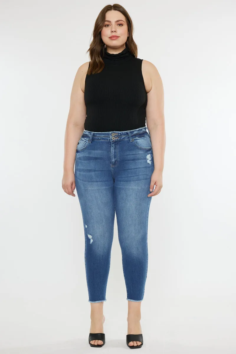 Valencia High Rise Ankle Skinny Jeans (Plus)