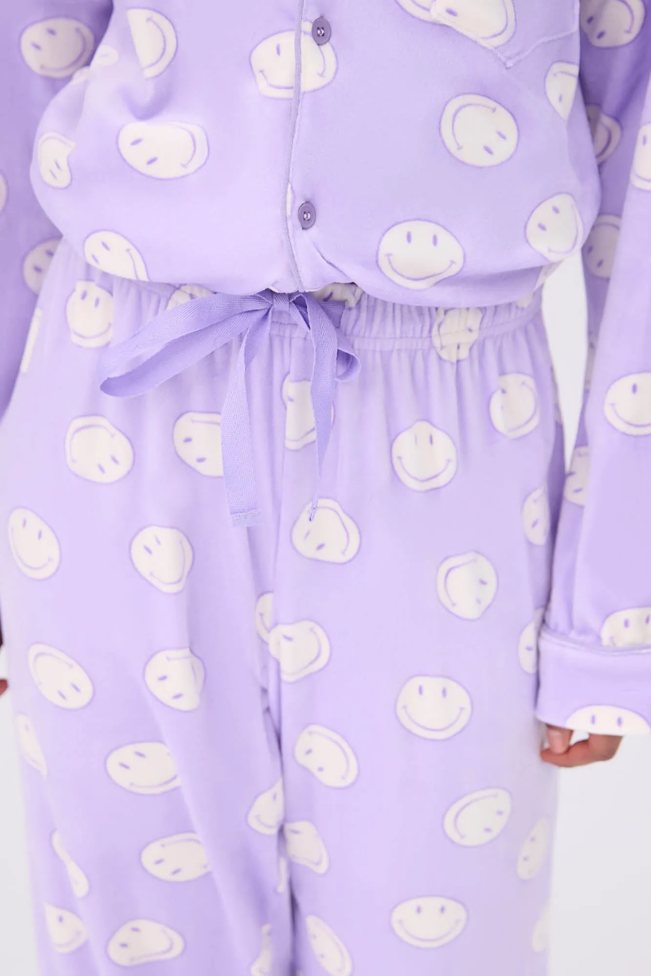Velour Pajama Dad Shirt And Pants Set