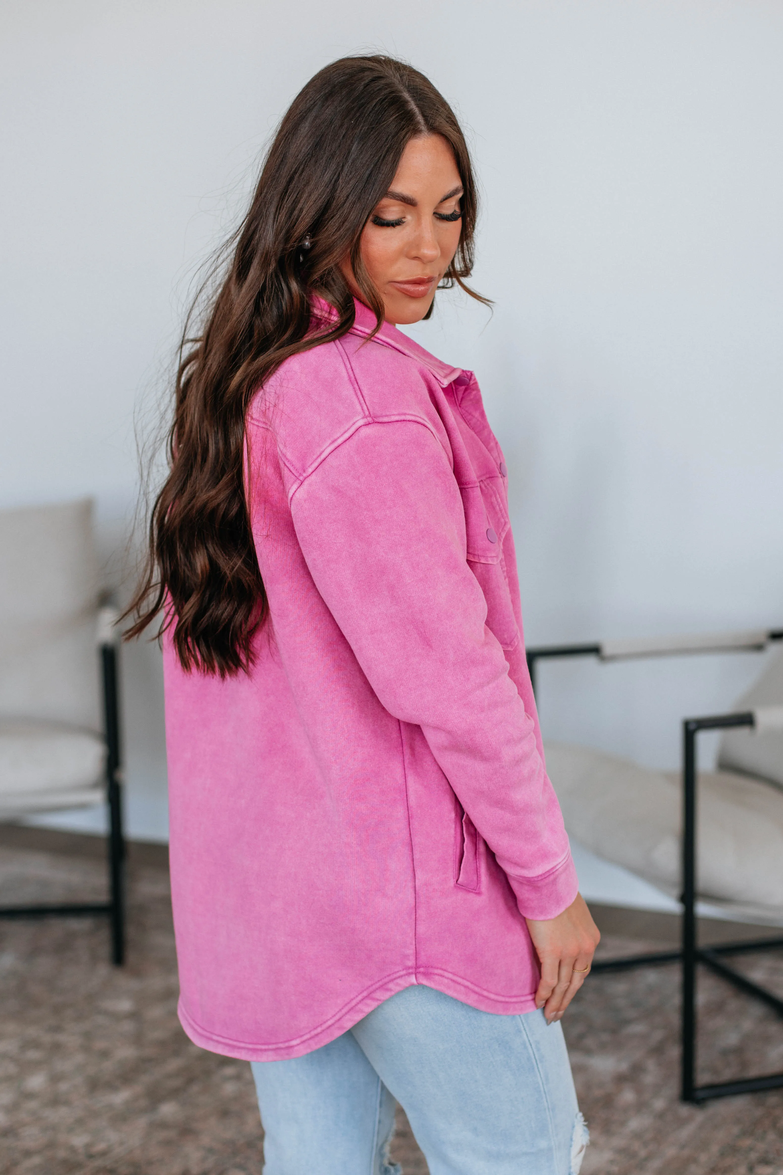 Venus Snap Shacket - Orchid