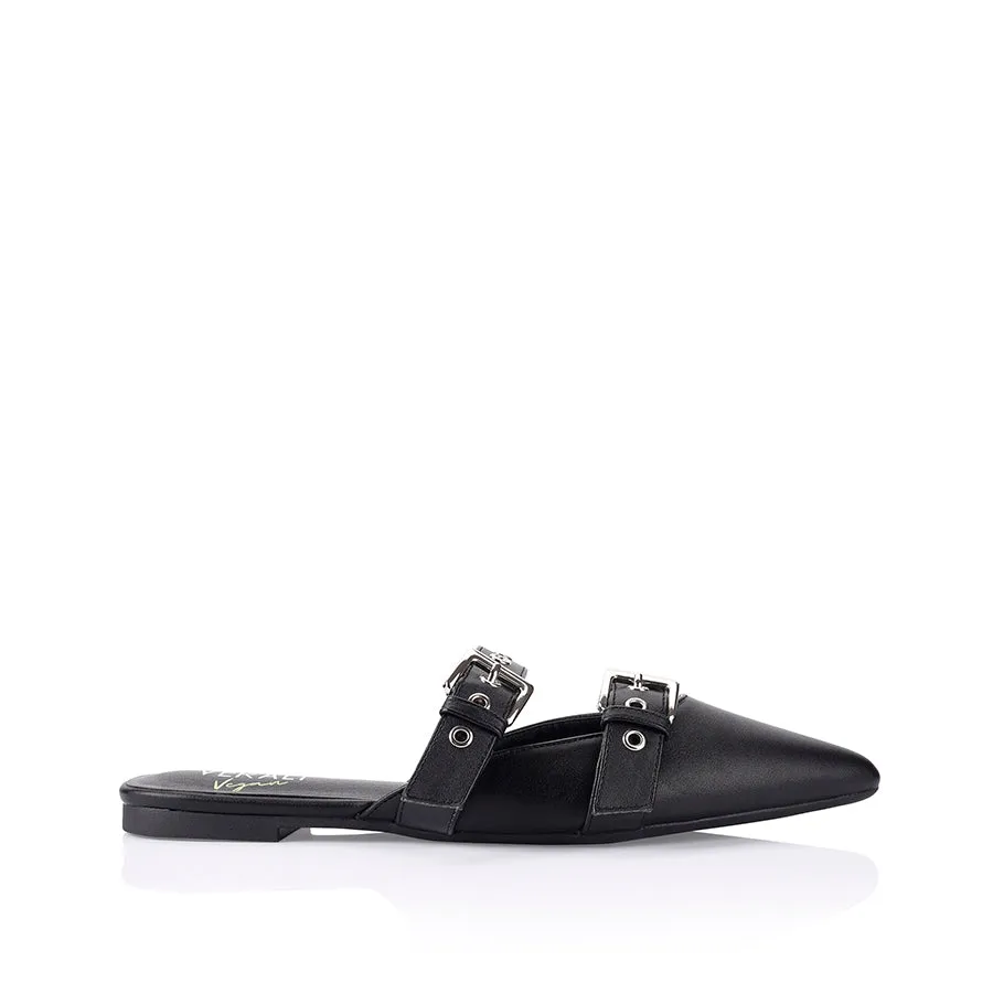 Verali Indianna Point Toe Flats Black