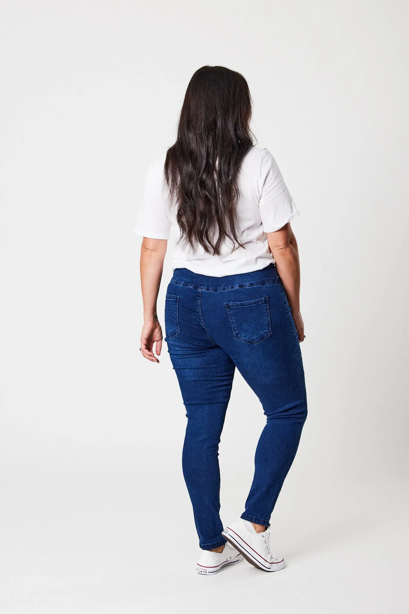 Wakee Denim Moxy Pull On Jean Dark Blue