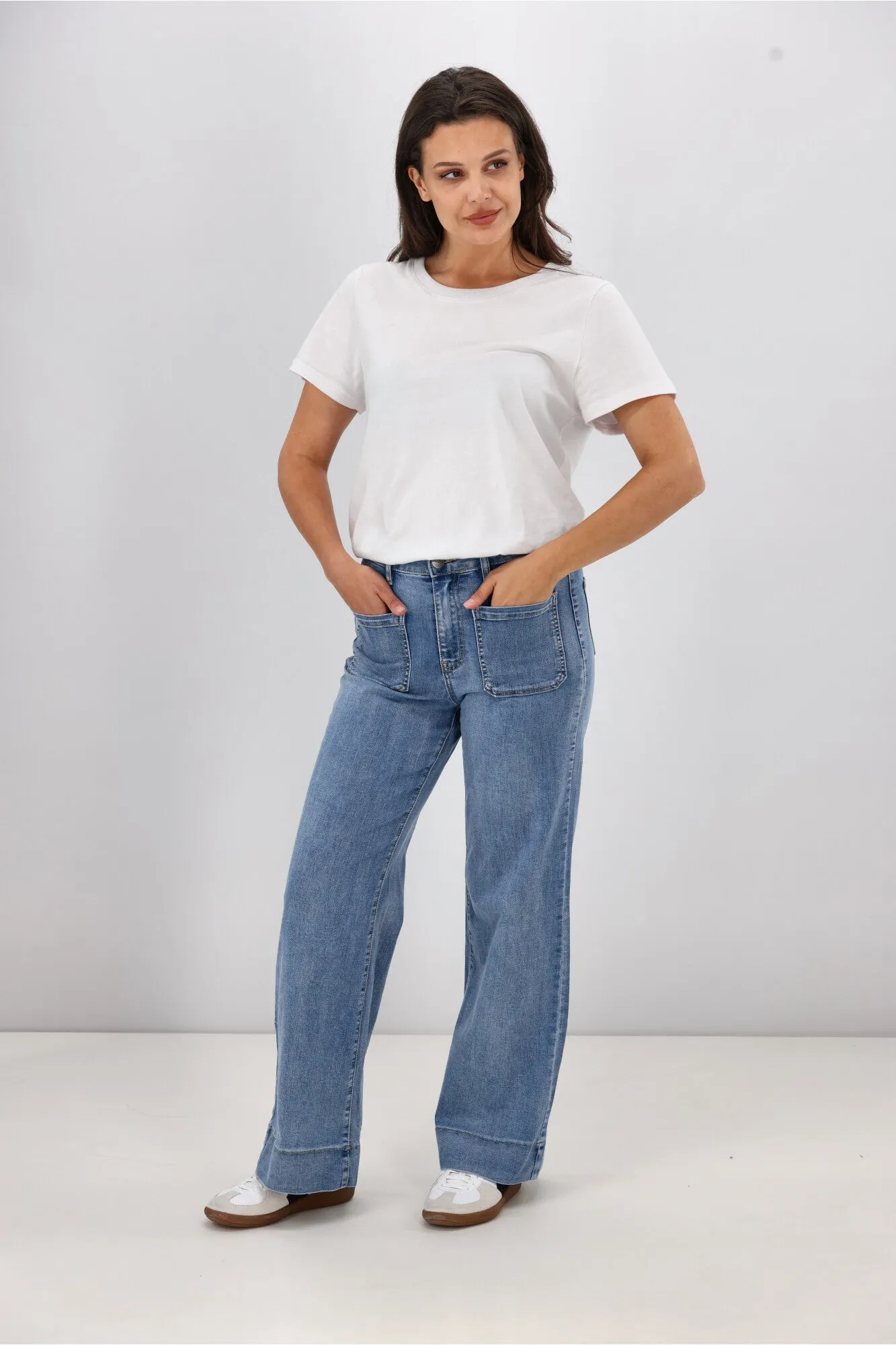 Wakee Lizzy Jean Washed Blue