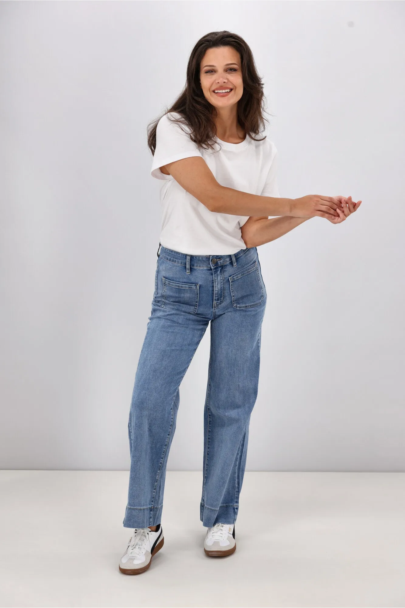 Wakee Lizzy Jean Washed Blue