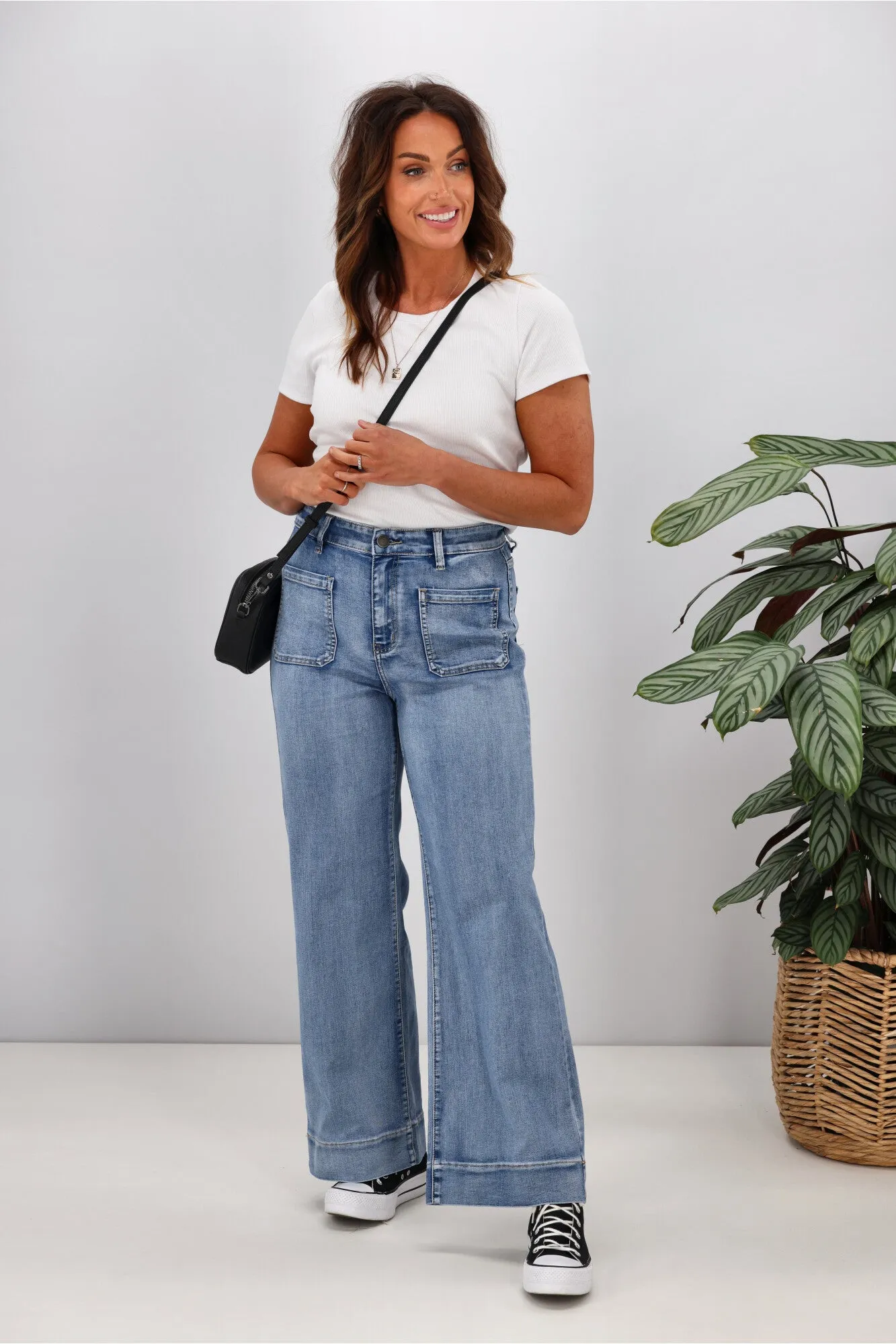Wakee Lizzy Jean Washed Blue