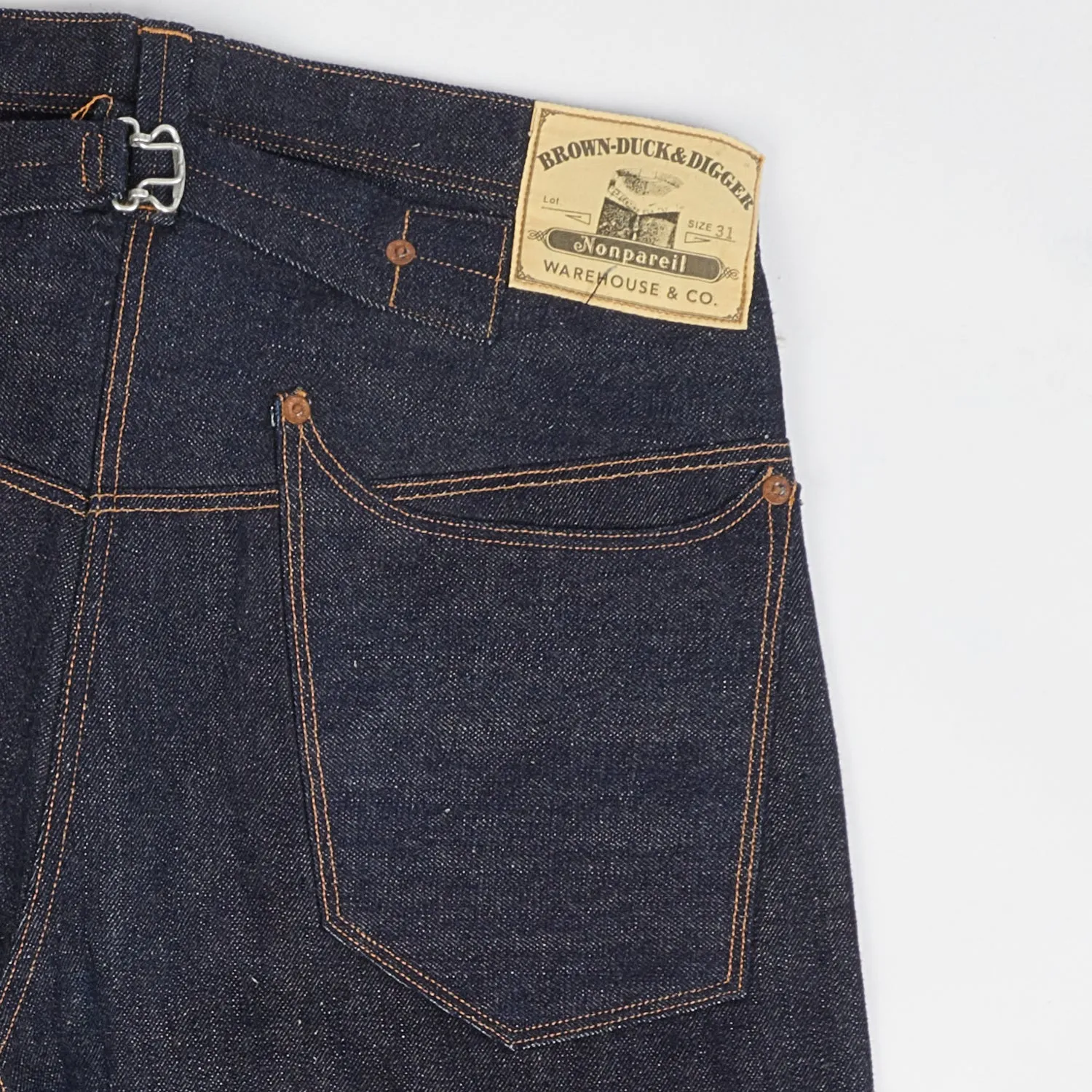 Warehouse & Co Brown-Duck & Digger Nonpareil Overall Regular Straight Jean - Raw