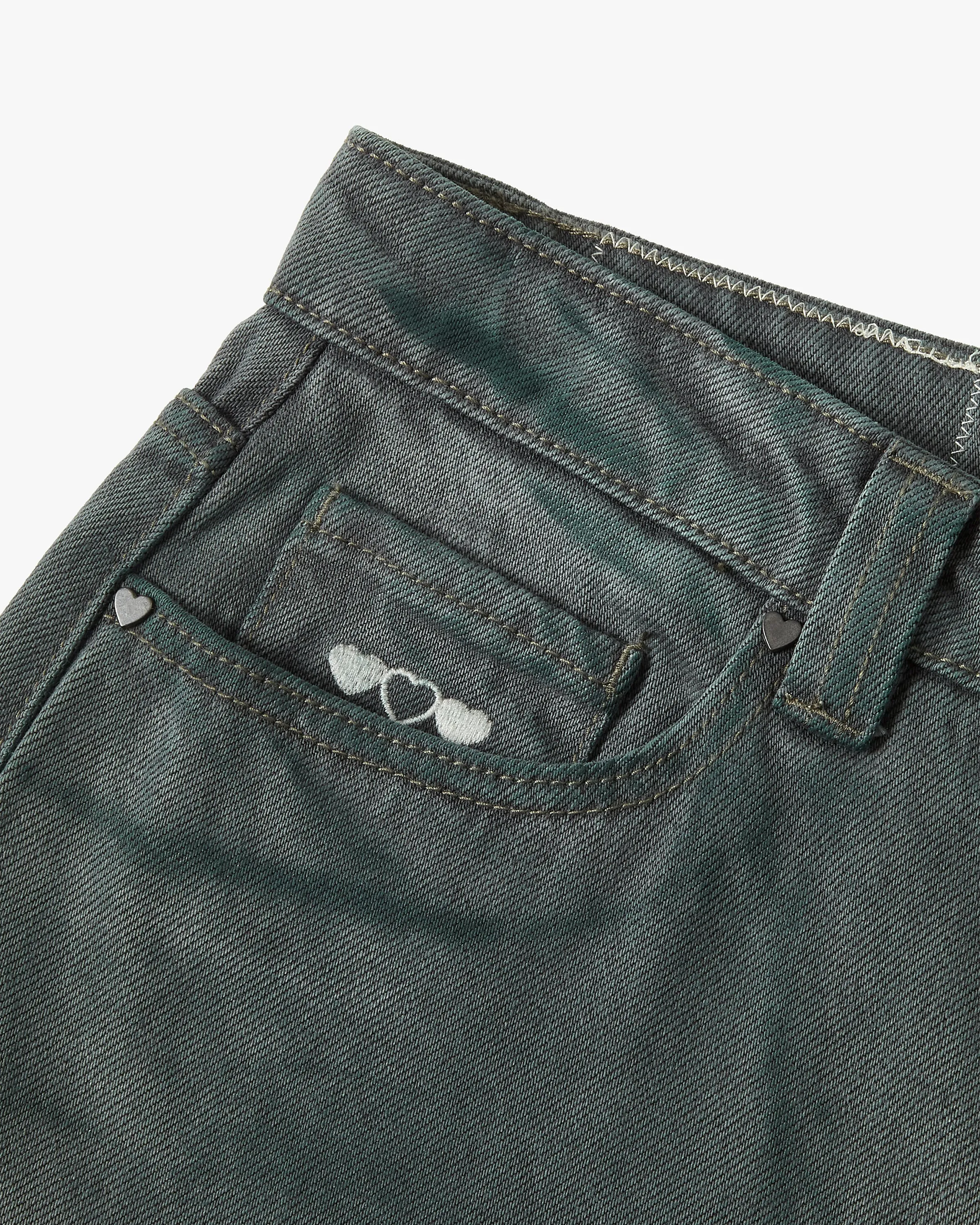 Wasted Jeans Washed Green