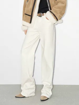 White Straight Leg Jeans