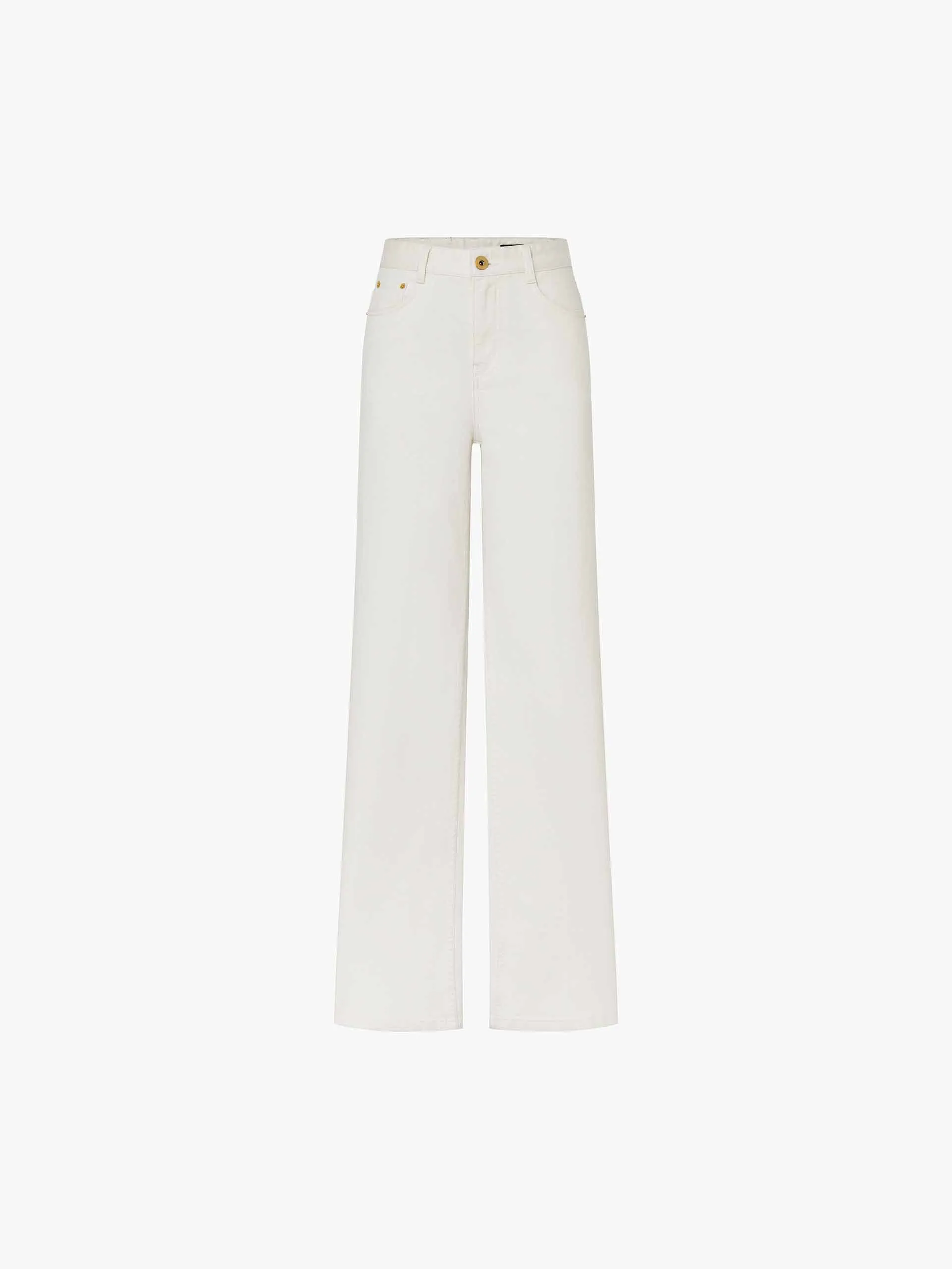 White Straight Leg Jeans