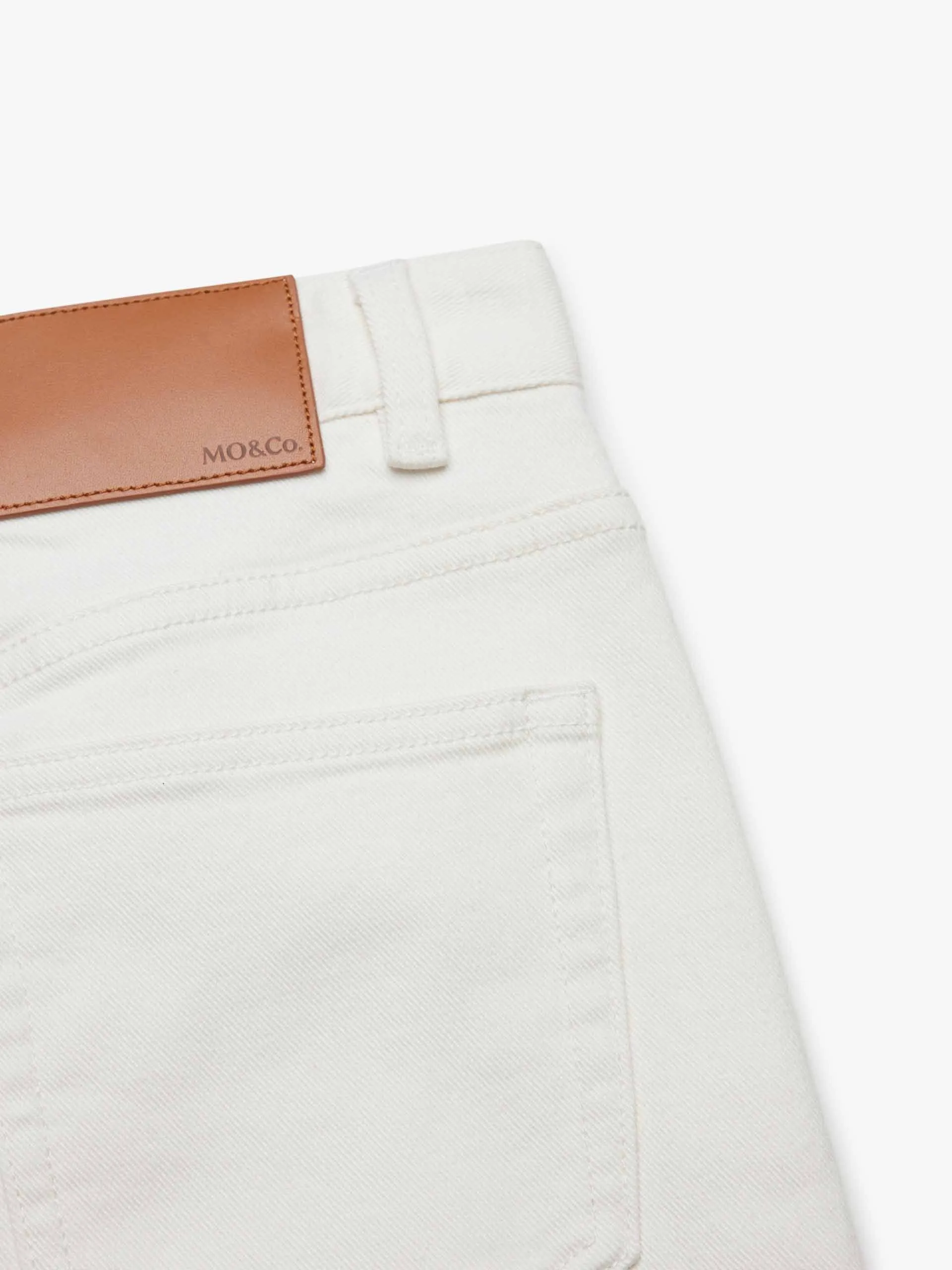 White Straight Leg Jeans