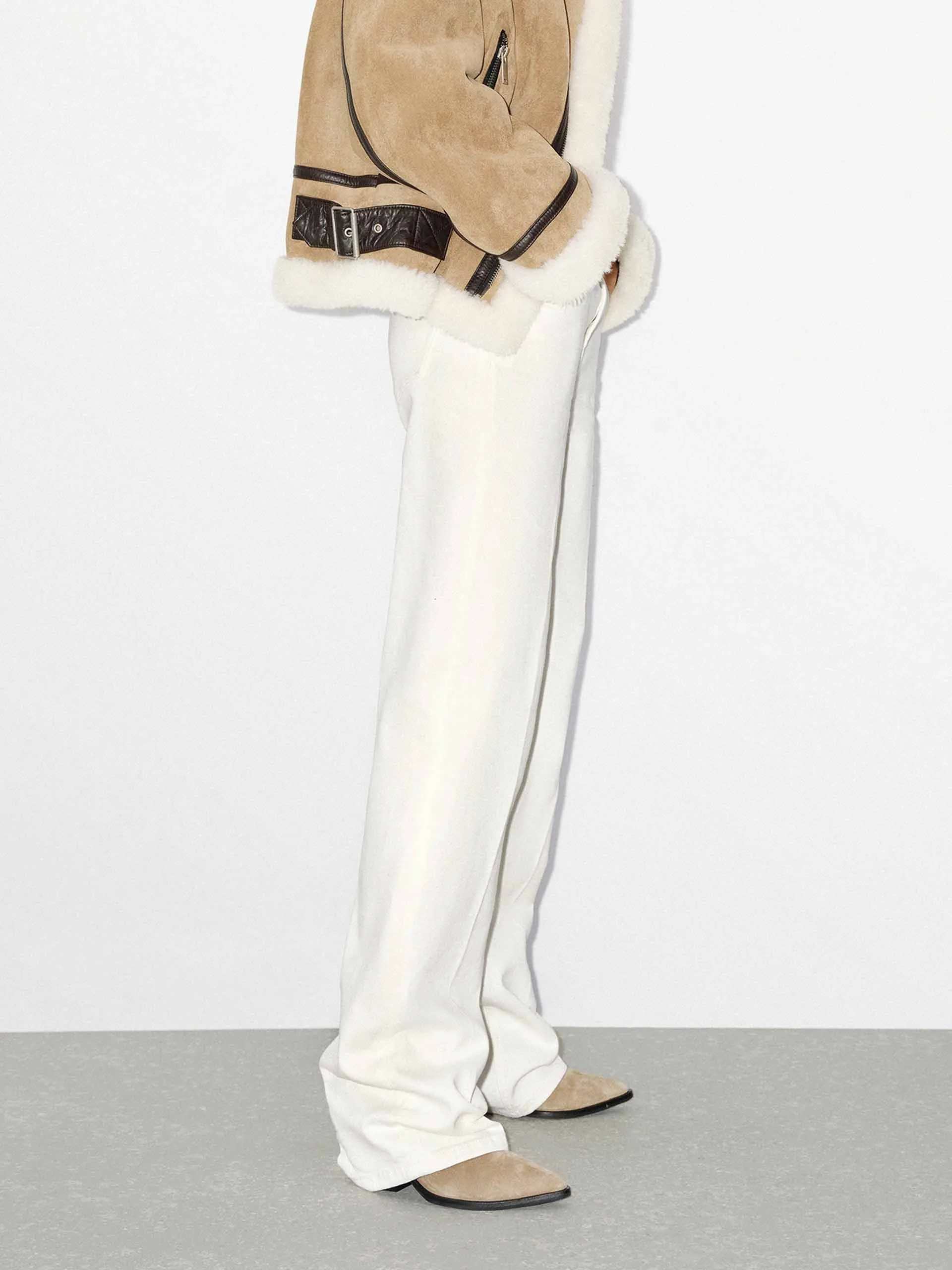 White Straight Leg Jeans