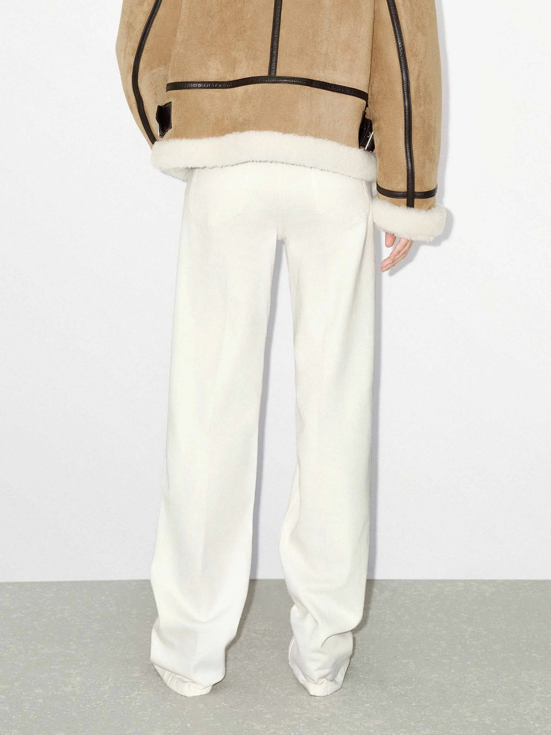 White Straight Leg Jeans