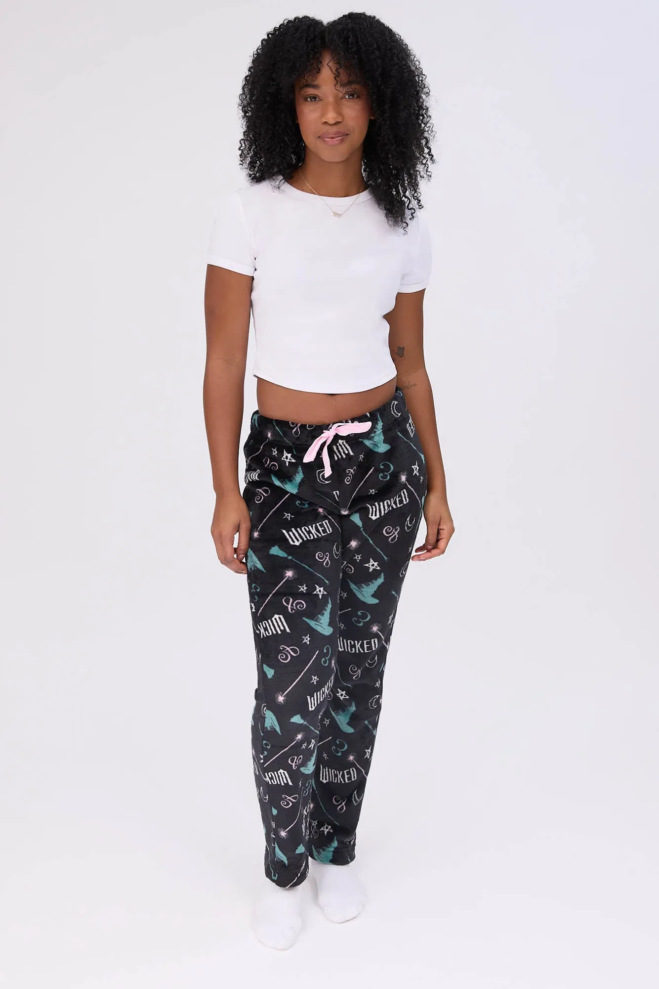 Wicked Star Printed Plush Pajama Pants