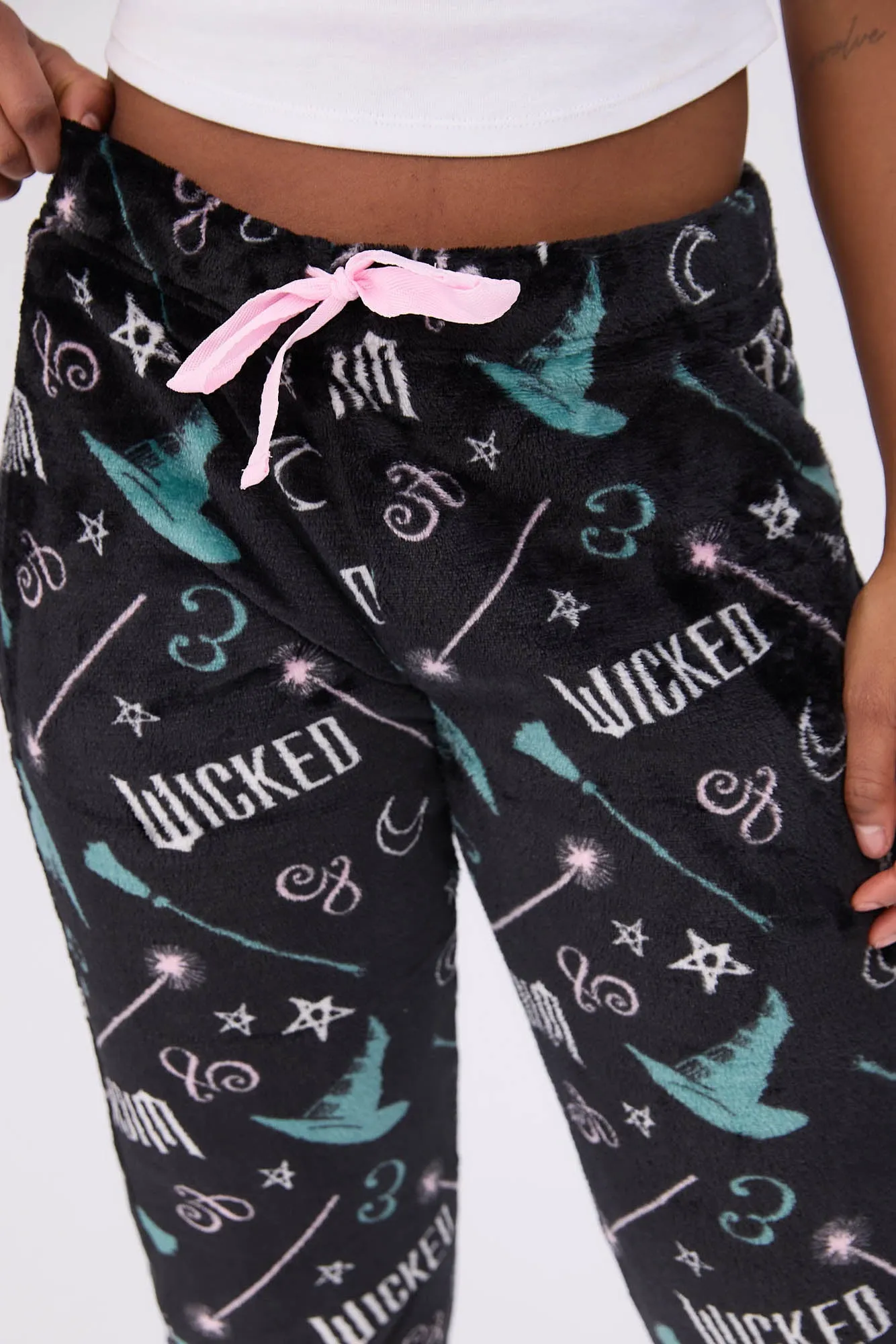 Wicked Star Printed Plush Pajama Pants