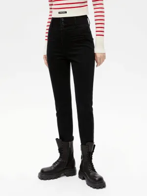 Wide Waistband Skinny Jeans