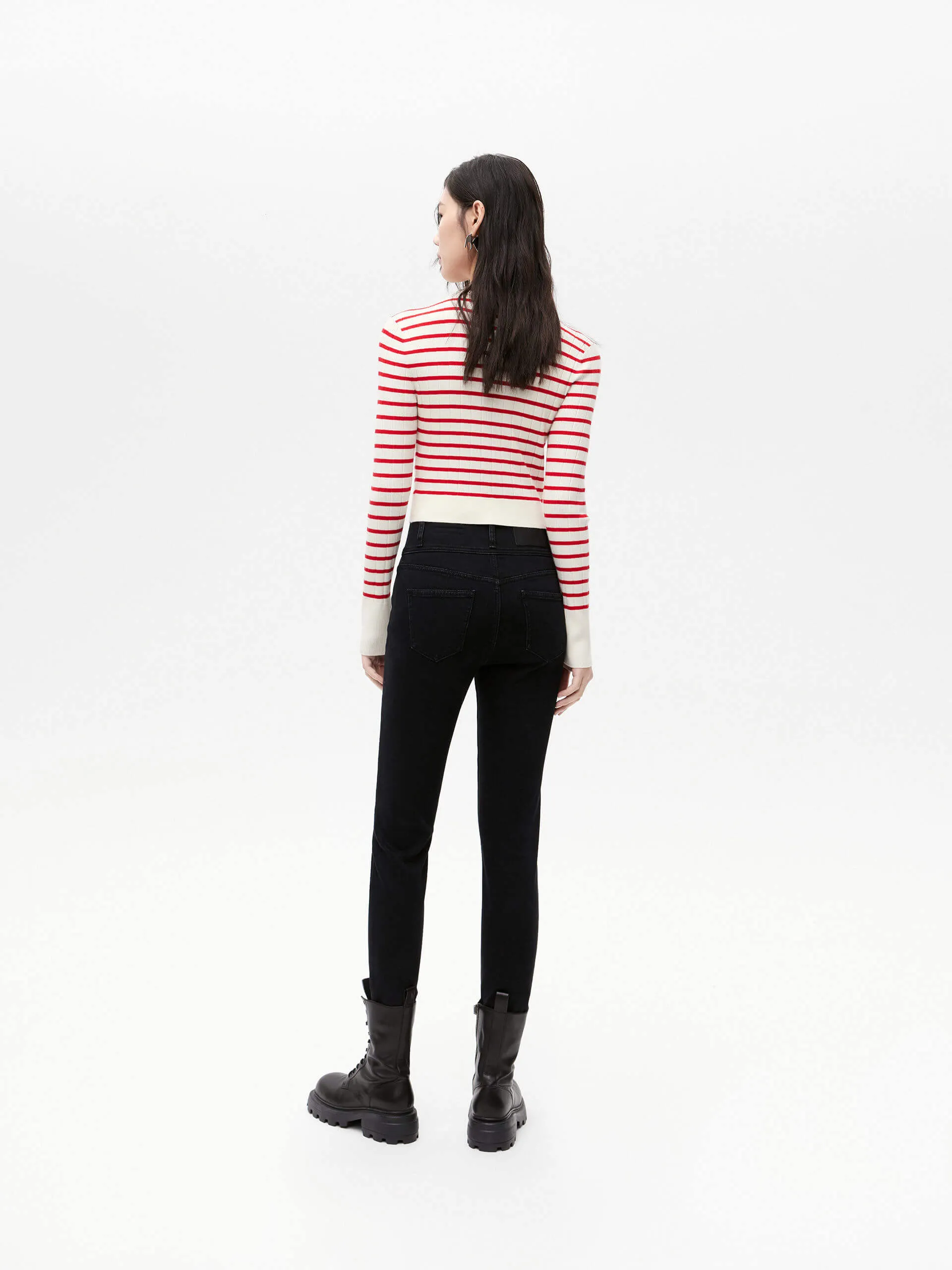 Wide Waistband Skinny Jeans